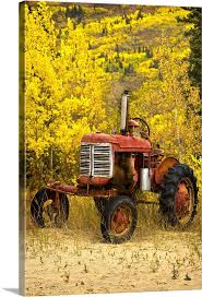 Old Farm Tractor Wall Art Canvas