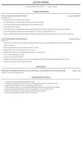 Maintenance engineer/ installation technician resume. Civil Engineering Technologist Resume Sample Mintresume