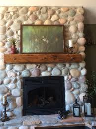 Shinny Sealant On My River Rock Fireplace