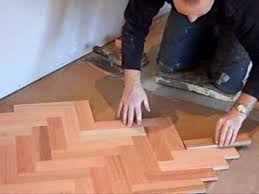 steve coleman laying parquetry flooring