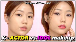 korean actor vs idol makeup comparison