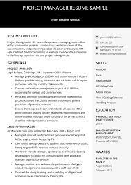 It allows you to highlight your experience and work history in chronological order. Project Manager Resume Sample Writing Guide Rg