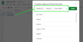 google sheets date format which why