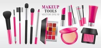 makeup kit vector art icons and