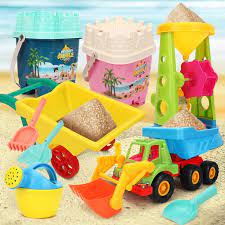 Cửa hàng bán bộ đồ chơi đi biển xe cần cẩu xúc cát hạt gỗ cho bé trai gái  giá rẻ tphcm
