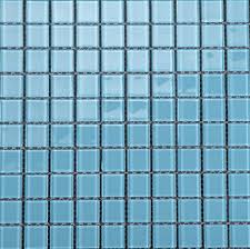 lake blue crystal glass mosaic tile square