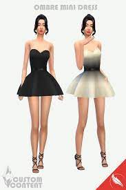 the sims 4 ombre mini dress custom content