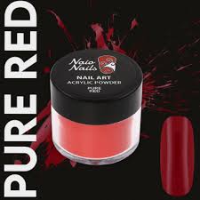 red acrylic nail powder naio nails