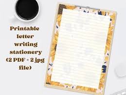sunflower letter paper template