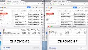 chrome 45 to use less memory power pcmag
