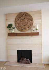 Faux Shiplap Fireplace With Real Heart