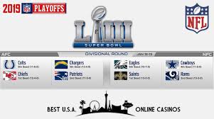 Over the years' we've come up with several different resources reliable nfl betting sites like bovada offer some incredible nfl playoff betting options for the 2021 season. Bet On The 2019 Nfl Playoffs Divisional Weekend Best Usa Online Casinos