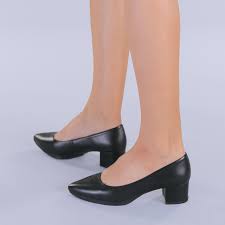 Pantofi dama piele cu toc Aras negri - Kalapod