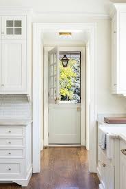 Light Gray Dutch Door With Glass Panes