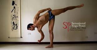 balancing in half moon pose