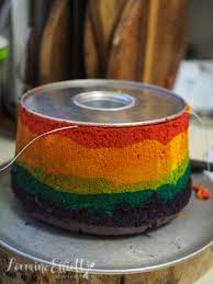 Chiffon Cake Rainbow gambar png