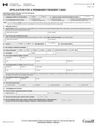 application for a permanent resident