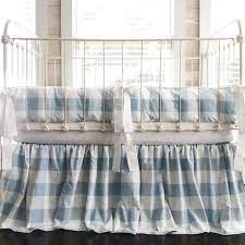 blue buffalo check crib bedding plaid