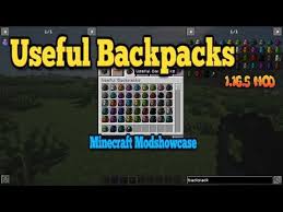 minecraft 1 16 5 useful backpacks mod