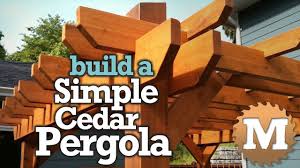 build a pergola simple cedar plan idea