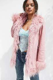 Uo Amber Faux Fur Longline Coat