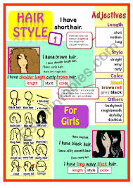 A light dye can make a subtle change, as can natural. How To Describe Hairstyles For Girls Esl Worksheet By Ttuffl