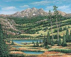 Mountain Scenic Wall Mural Pre Pasted