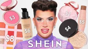 trying a full face of makeup from shein