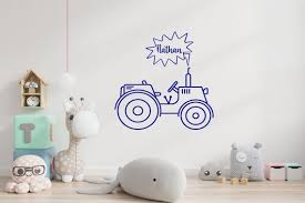 Personalized Wall Decal Tractor Wall