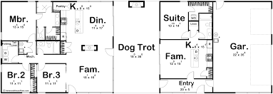modern style dog trot house plan