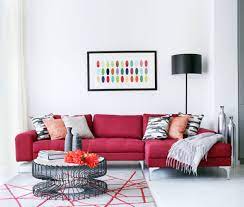 40 red couch living rooms with tips and