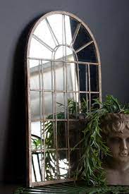 Distressed Arch Indoor Outdoor Mirror