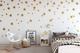 Gold Stars Wall Decal For Nursery Decor