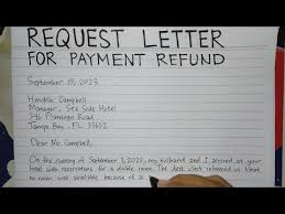 how to write a refund request letter
