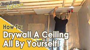 diy how to drywall a ceiling by