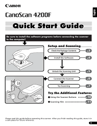 Canoscan 4200f scanner driver (windows 7 x64/vista64). Canon Canoscan 4200f Quick Start Guide Manualzz