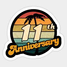 Whether it's for your beloved husband or darling wife, have a look through these unique gift ideas to. 11th Anniversary Anniversary Sticker Teepublic