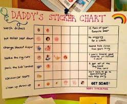 Daddys Sticker Chart A Good Idea For A Dad That Doesnt