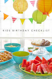 Kids Birthday Party Checklist House Mix