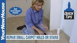 how to make small carpet repairs