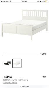 ikea hemnes double bed and mattress