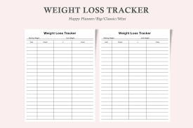 weight loss chart weight loss tracker