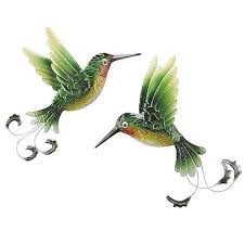 Metal Hummingbirds Wall Art