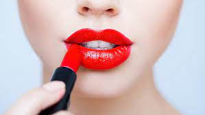 red lipstick face makeup