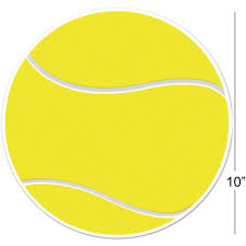 10 tennis ball cutout wimbledon themed