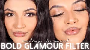 bold glamour filter makeup tutorial