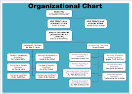 Business And Accounting Department Organizational Chart For