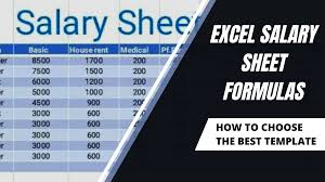 excel salary sheet formulas how to