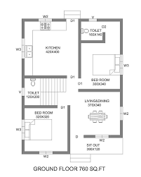 Budget House Plans 2bhk House Plan