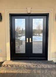 Black Entry Door With Full Glass